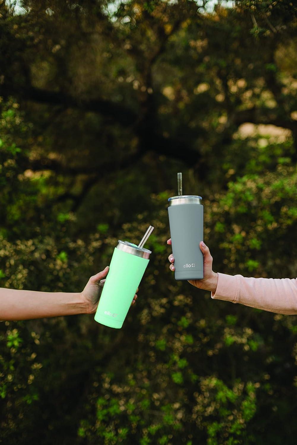imageEllo Beacon Vacuum Insulated Stainless Steel Tumbler with Slider Lid and Optional StrawGray