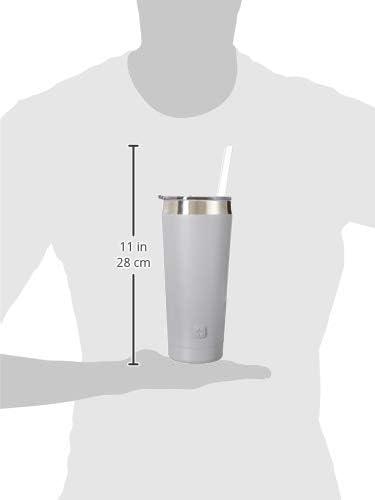 imageEllo Beacon Vacuum Insulated Stainless Steel Tumbler with Slider Lid and Optional StrawGray