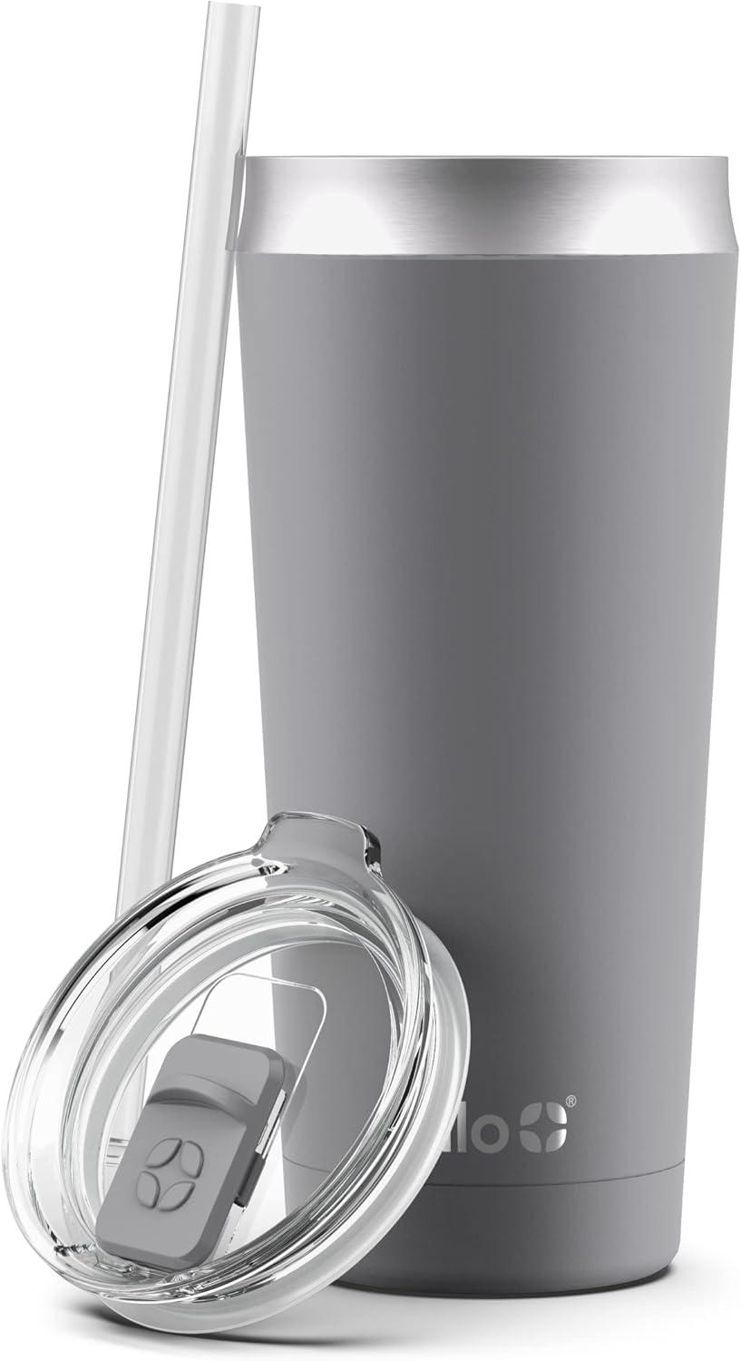 imageEllo Beacon Vacuum Insulated Stainless Steel Tumbler with Slider Lid and Optional StrawGray