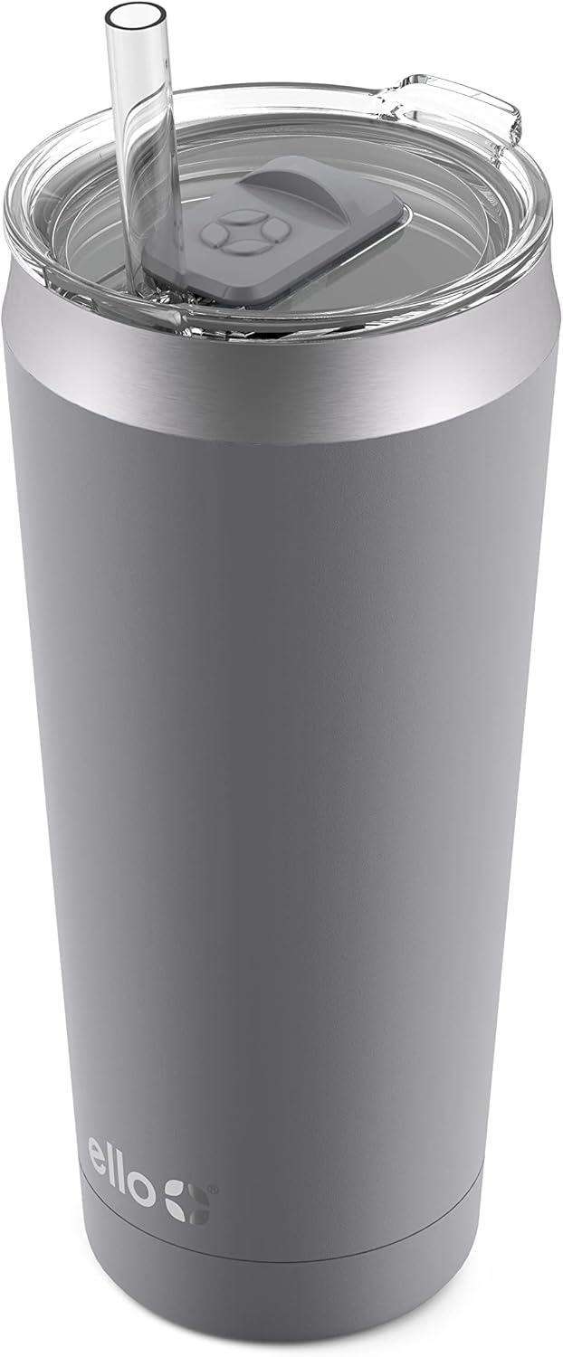 imageEllo Beacon Vacuum Insulated Stainless Steel Tumbler with Slider Lid and Optional StrawGray