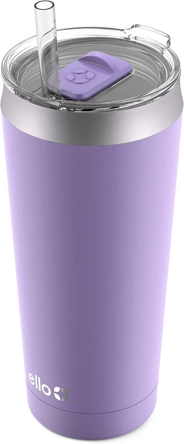 imageEllo Beacon Vacuum Insulated Stainless Steel Tumbler with Slider Lid and Optional StrawLilac