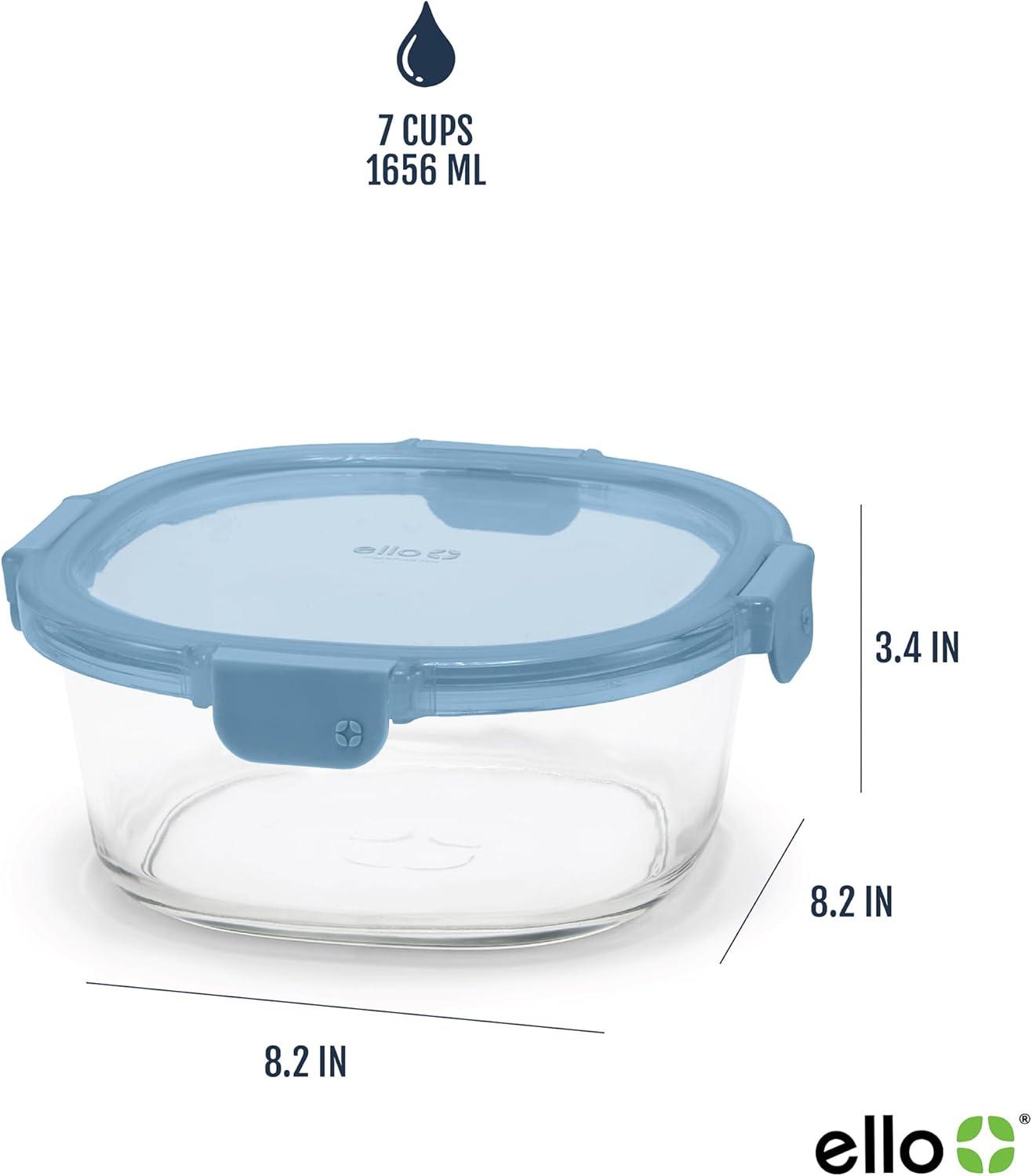 imageEllo Color Lock 3Pack 4oz Reusable Glass Condiment Containers with Screwon LeakProof Lid Perfect for Salad Dressing Sauce Dips Lunchbox Picnic BPAFree Purple RainDesert Festival