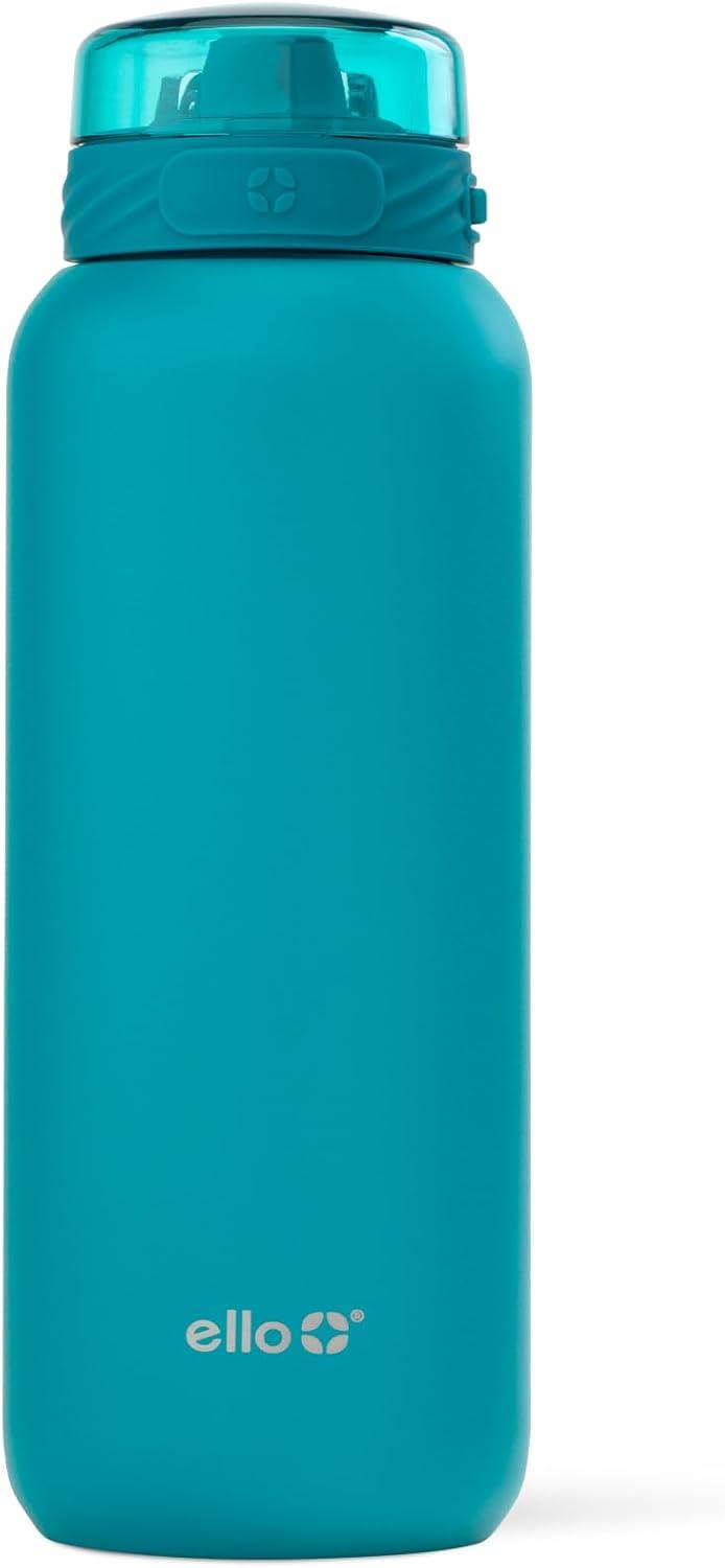 imageEllo Cooper 22oz Stainless Steel Water Bottle with Straw and Carry Handle Double Walled and Vacuum Insulated Metal Leak Proof Locking Lid with Soft Silicone Spout Reusable BPA Free AntiguaAntigua