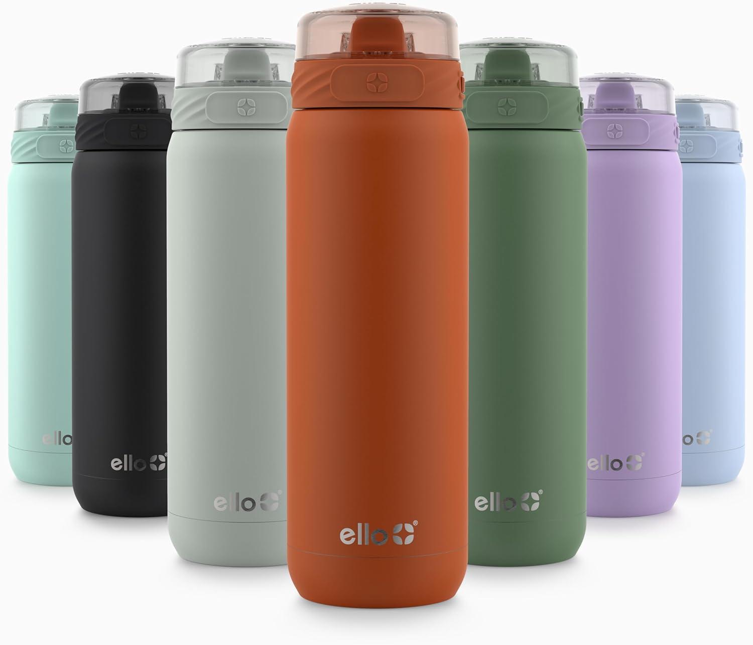 imageEllo Cooper 22oz Stainless Steel Water Bottle with Straw and Carry Handle Double Walled and Vacuum Insulated Metal Leak Proof Locking Lid with Soft Silicone Spout Reusable BPA Free AntiguaBonfire