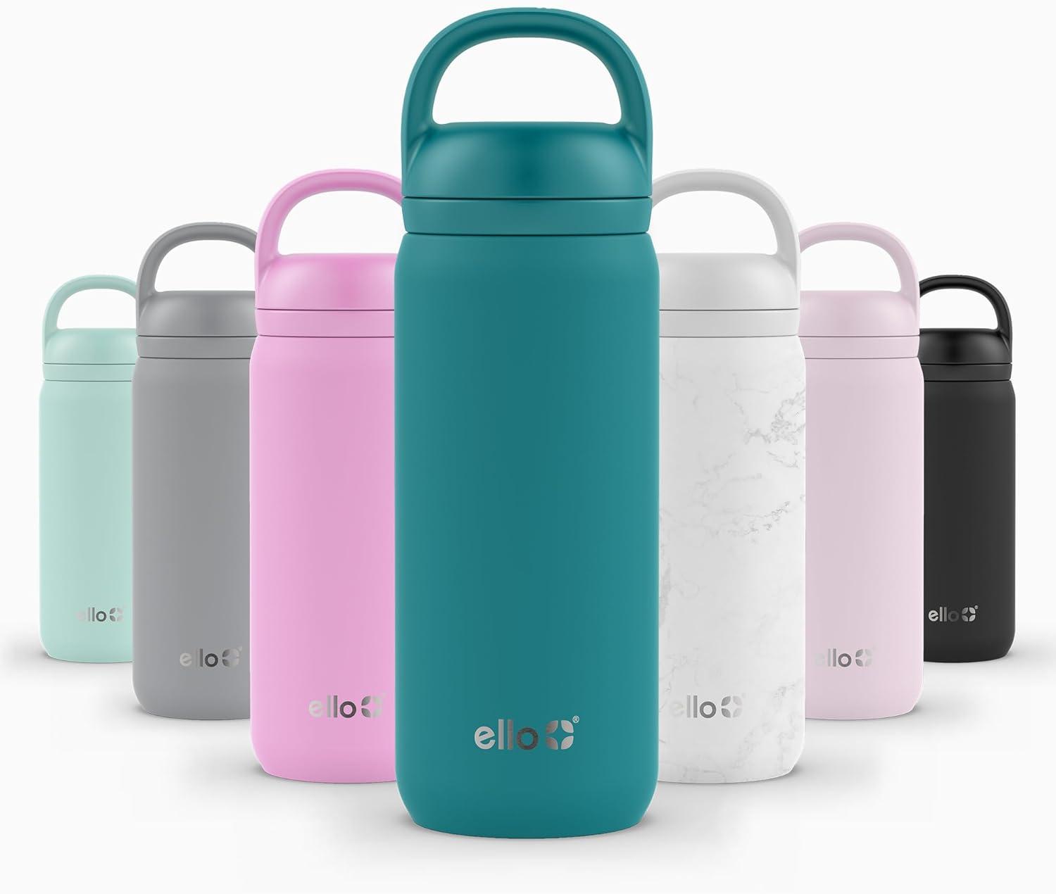 imageEllo Cooper 32oz Stainless Steel Water Bottle with Straw and Carry Handle Double Walled and Vacuum Insulated Metal Leak Proof Locking Lid with Soft Silicone Spout Reusbale BPA Free Halogen BlueAntigua
