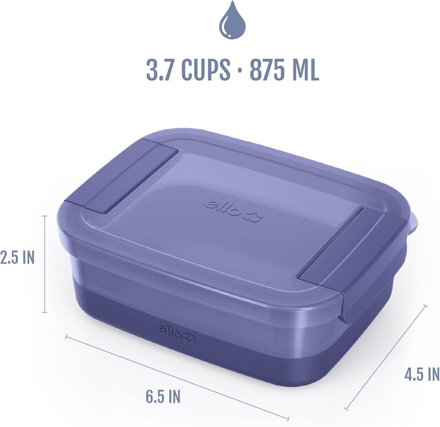 imageEllo Plastic 37 Cup Meal Prep Set 10 Pc 5 Pack Set BPA Free Plastic Food Storage Container with Silicone Boot and Airtight Lids Dishwasher Microwave and Freezer Safe Melon37 Cup Meal Prep Everest