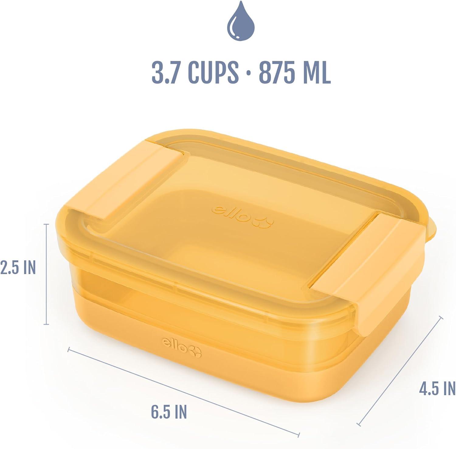 imageEllo Plastic 37 Cup Meal Prep Set 10 Pc 5 Pack Set BPA Free Plastic Food Storage Container with Silicone Boot and Airtight Lids Dishwasher Microwave and Freezer Safe Melon37 Cup Meal Prep Meadow