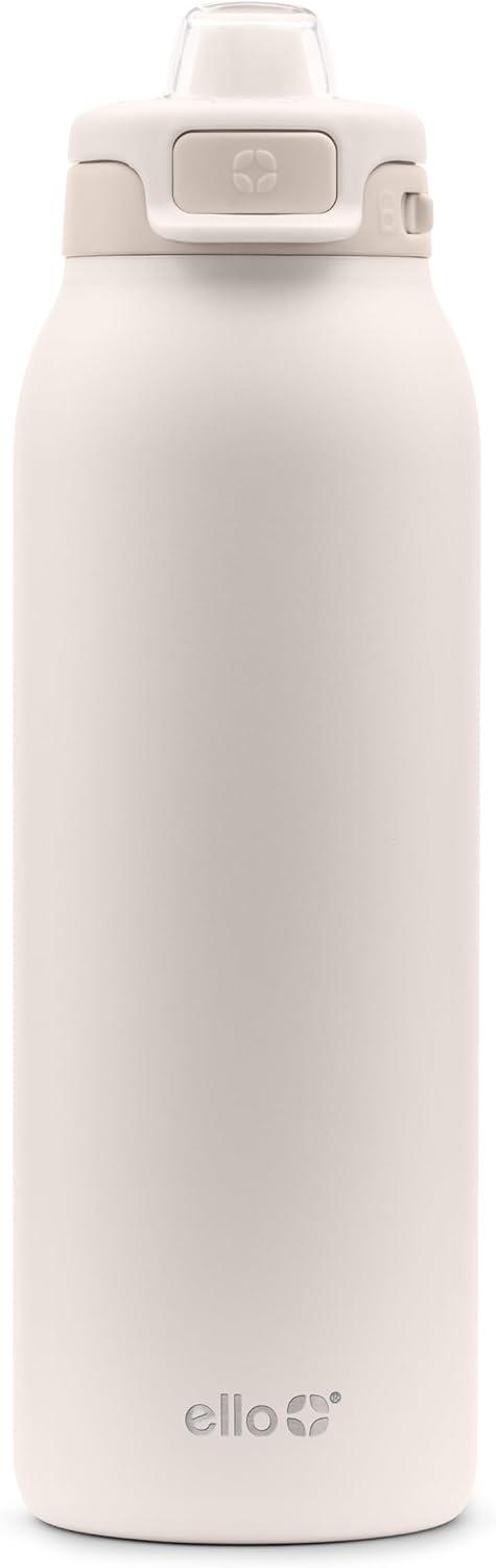 imageEllo Pop amp Fill Stainless Steel Water Bottle with Quick Fill Technology Double Walled Vacuum Insulated Metal Leak Proof Locking Lid Sip amp Chug BPA Free Holiday Gift for Him Her 22oz 32oz 40ozTonal Cream