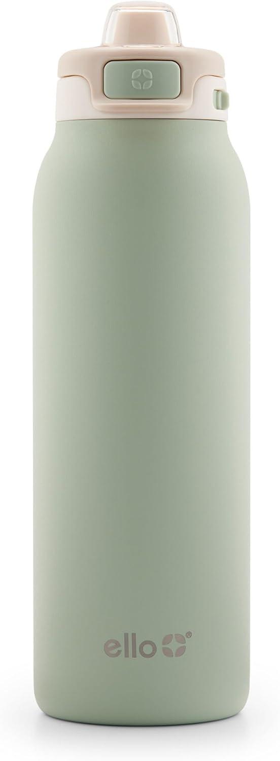 imageEllo Pop amp Fill Stainless Steel Water Bottle with Quick Fill Technology Double Walled Vacuum Insulated Metal Leak Proof Locking Lid Sip amp Chug BPA Free Holiday Gift for Him Her 22oz 32oz 40ozPistachio