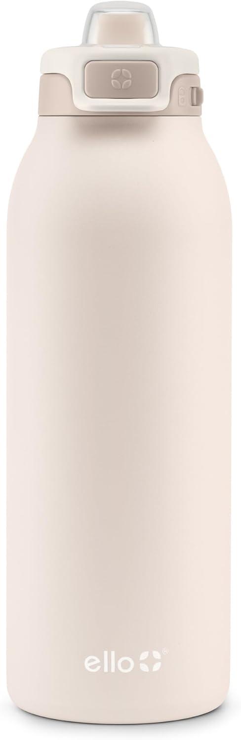 imageEllo Pop amp Fill Stainless Steel Water Bottle with Quick Fill Technology Double Walled Vacuum Insulated Metal Leak Proof Locking Lid Sip amp Chug BPA Free Holiday Gift for Him Her 22oz 32oz 40ozTonal Cream