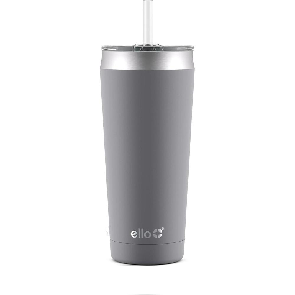 imageEllo Beacon Vacuum Insulated Stainless Steel Tumbler with Slider Lid and Optional StrawGray