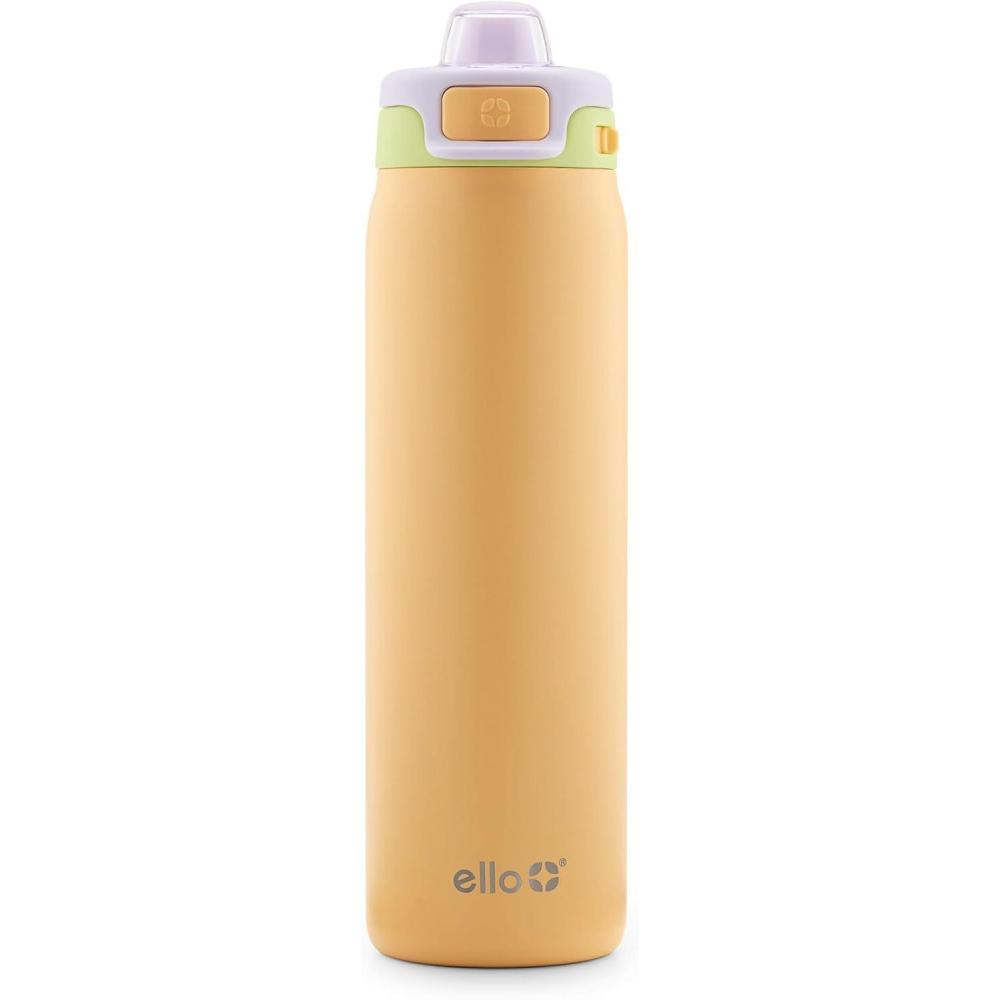 imageEllo Pop amp Fill Stainless Steel Water Bottle with Quick Fill Technology Double Walled Vacuum Insulated Metal Leak Proof Locking Lid Sip amp Chug BPA Free Holiday Gift for Him Her 22oz 32oz 40ozSunset Meadow