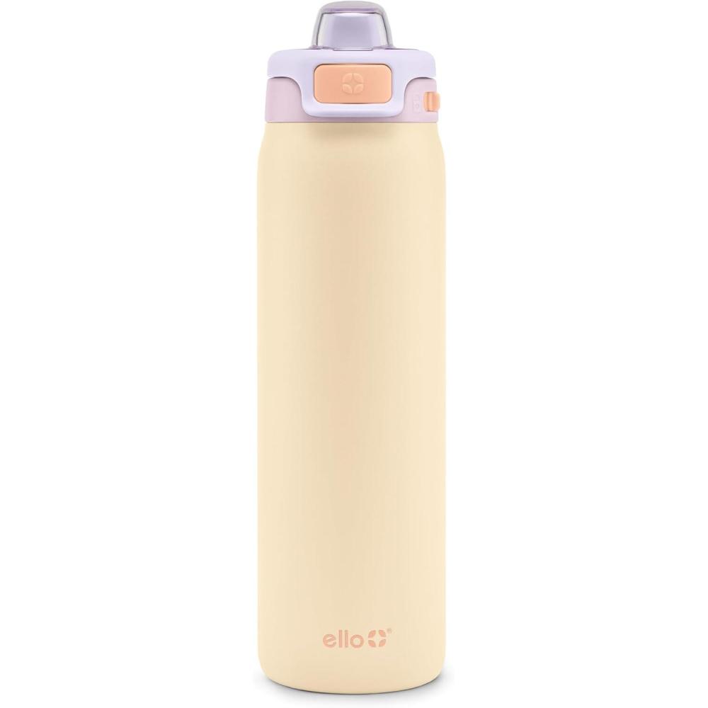 imageEllo Pop amp Fill Stainless Steel Water Bottle with Quick Fill Technology Double Walled Vacuum Insulated Metal Leak Proof Locking Lid Sip amp Chug BPA Free Holiday Gift for Him Her 22oz 32oz 40ozPastel Paradise