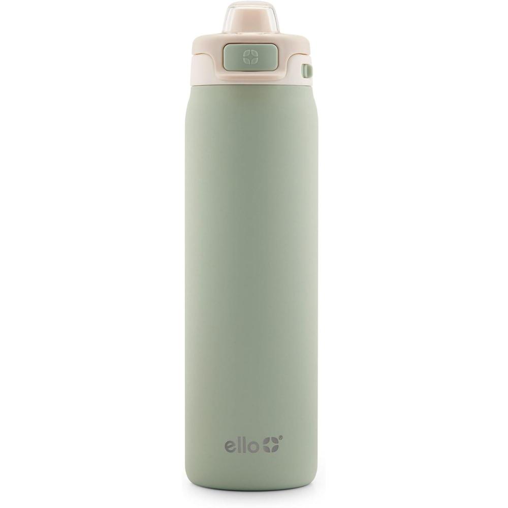 imageEllo Pop amp Fill Stainless Steel Water Bottle with Quick Fill Technology Double Walled Vacuum Insulated Metal Leak Proof Locking Lid Sip amp Chug BPA Free Holiday Gift for Him Her 22oz 32oz 40ozPistachio