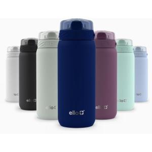 Ello Cooper 32oz Stainless Steel Water Bottle with Straw and Carry Handle, Double Walled and Vacuum Insulated Metal, Leak Proof Locking Lid with Soft Silicone Spout, Reusbale, BPA Free, Halogen Blue(Winter Solstice)