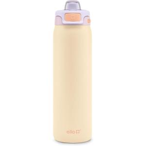 Ello Pop & Fill Stainless Steel Water Bottle with Quick Fill Technology, Double Walled Vacuum Insulated Metal, Leak Proof Locking Lid, Sip & Chug, BPA Free, Holiday Gift for Him Her, 22oz, 32oz, 40oz(Pastel Paradise)