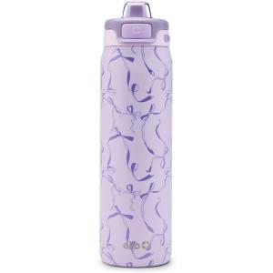 Ello Pop & Fill Stainless Steel Water Bottle with Quick Fill Technology, Double Walled Vacuum Insulated Metal, Leak Proof Locking Lid, Sip & Chug, BPA Free, Holiday Gift for Him Her, 22oz, 32oz, 40oz(Take a Bow)