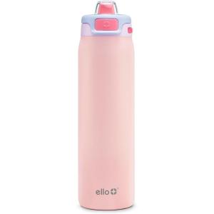 Ello Pop & Fill Stainless Steel Water Bottle with Quick Fill Technology, Double Walled Vacuum Insulated Metal, Leak Proof Locking Lid, Sip & Chug, BPA Free, Holiday Gift for Him Her, 22oz, 32oz, 40oz(Heavenly Hues)