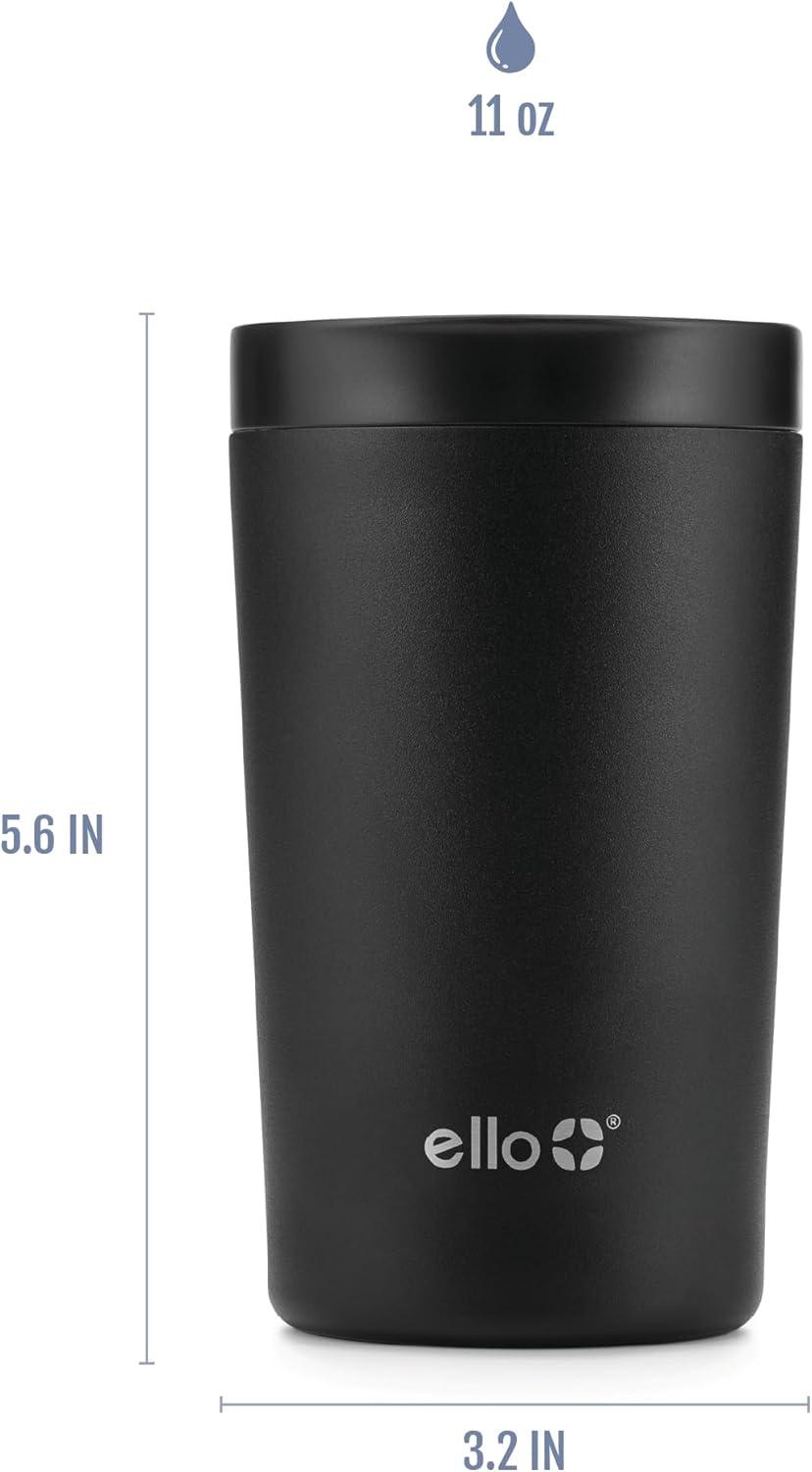 imageEllo Jones Stainless Steel Travel Coffee Mug Travel Tea Mug 11oz RosegoldBlack