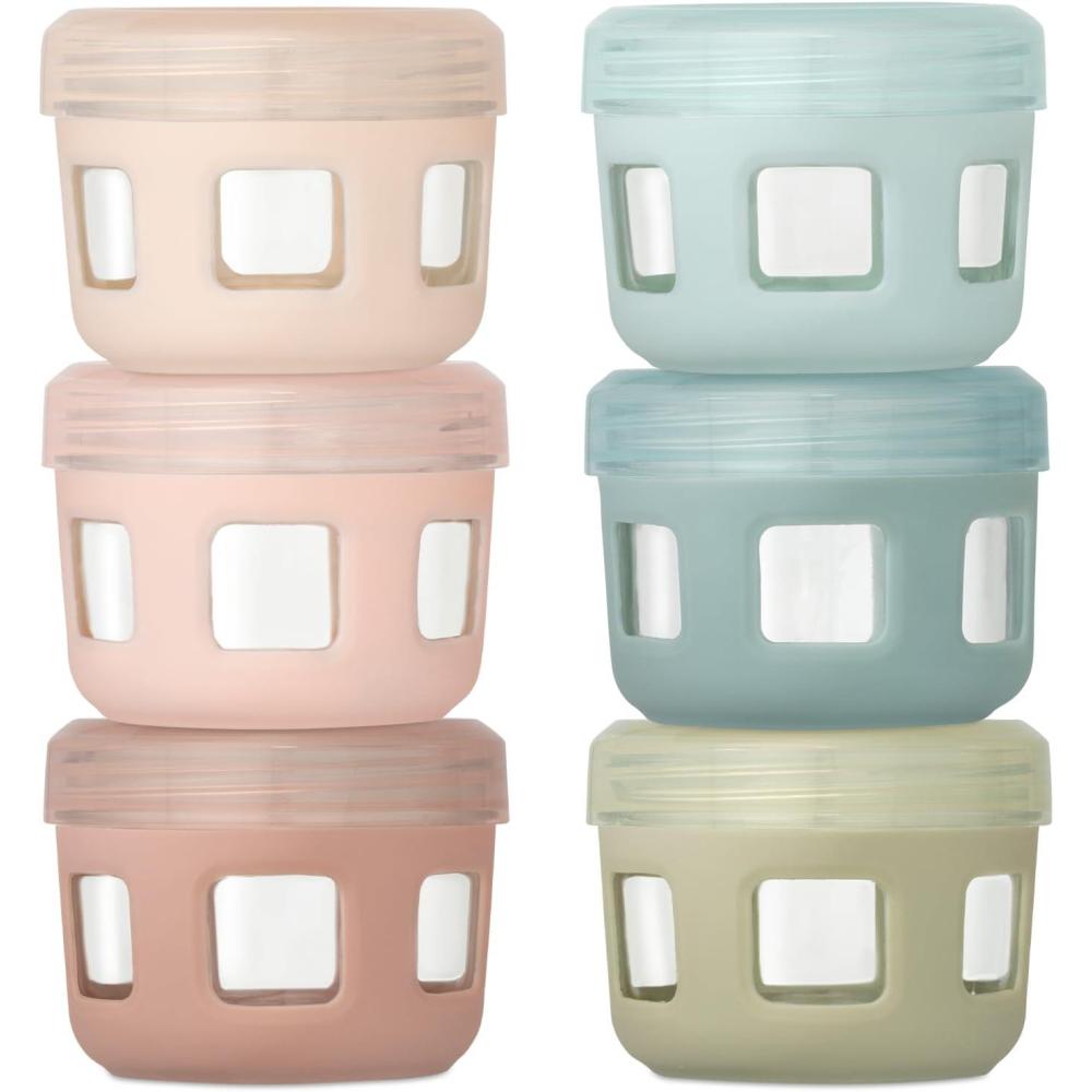 imageEllo Clean Start Glass Baby Food Containers 6pk Sunny Shores