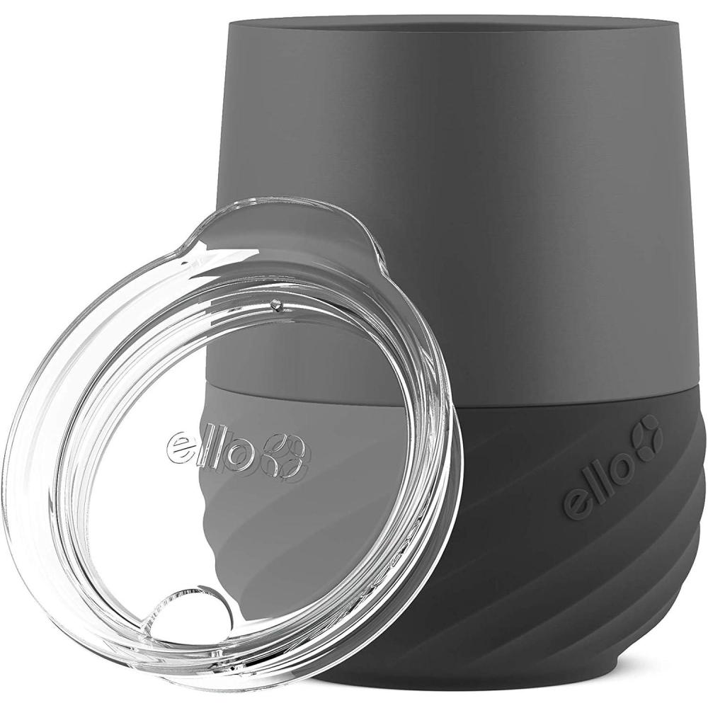 imageEllo Clink 12oz Vacuum Insulated Stainless Steel Wine Tumbler with Builtin Silicone Protection Coaster Stemless Wine Cup Coffee Tea Champaign Cocktail