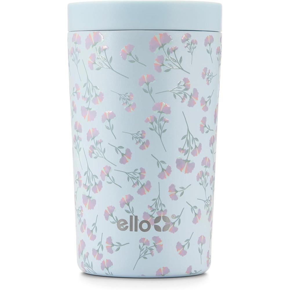 imageEllo Jones Stainless Steel Travel Coffee Mug  Travel Tea Mug 11oz RosegoldSerene Blooms