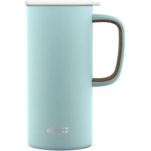 Ello Campy 18oz Stainless Steel Travel Mug with Handle and Leak-Proof Slider Lid, Reusable, Vacuum Insulated, Perfect for Coffee or Tea, Home, Gift, Travel, Office, BPA Free, Georgia Peach(Frost)