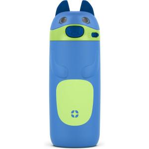 Ello Ellies 12oz Vacuum Insulated Stainless Steel Kids Water Bottle with Straw and Built-in Carrying Handle and Leak-Proof Locking Lid for School Backpack, Lunchbox and Outdoor Sports, Dog(Dog)