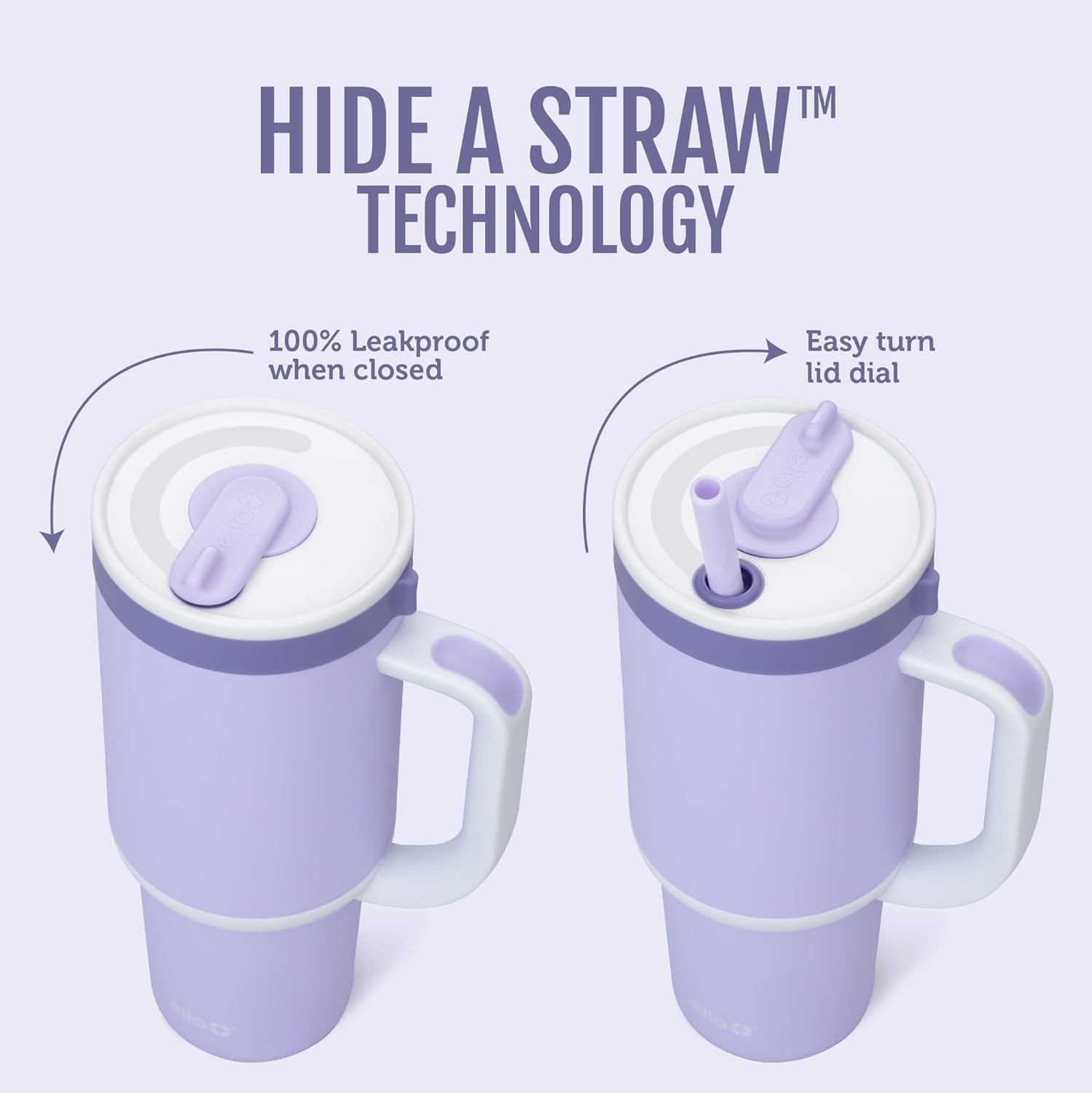 image:imageEllo Oasis 40oz Tumbler with Handle amp Retracting Straw Reusable Insulated Stainless Steel Cup 100 Leakproof Keeps Cold for 24 Hours Cup Holder Friendly Picnic on the VineBlueberries