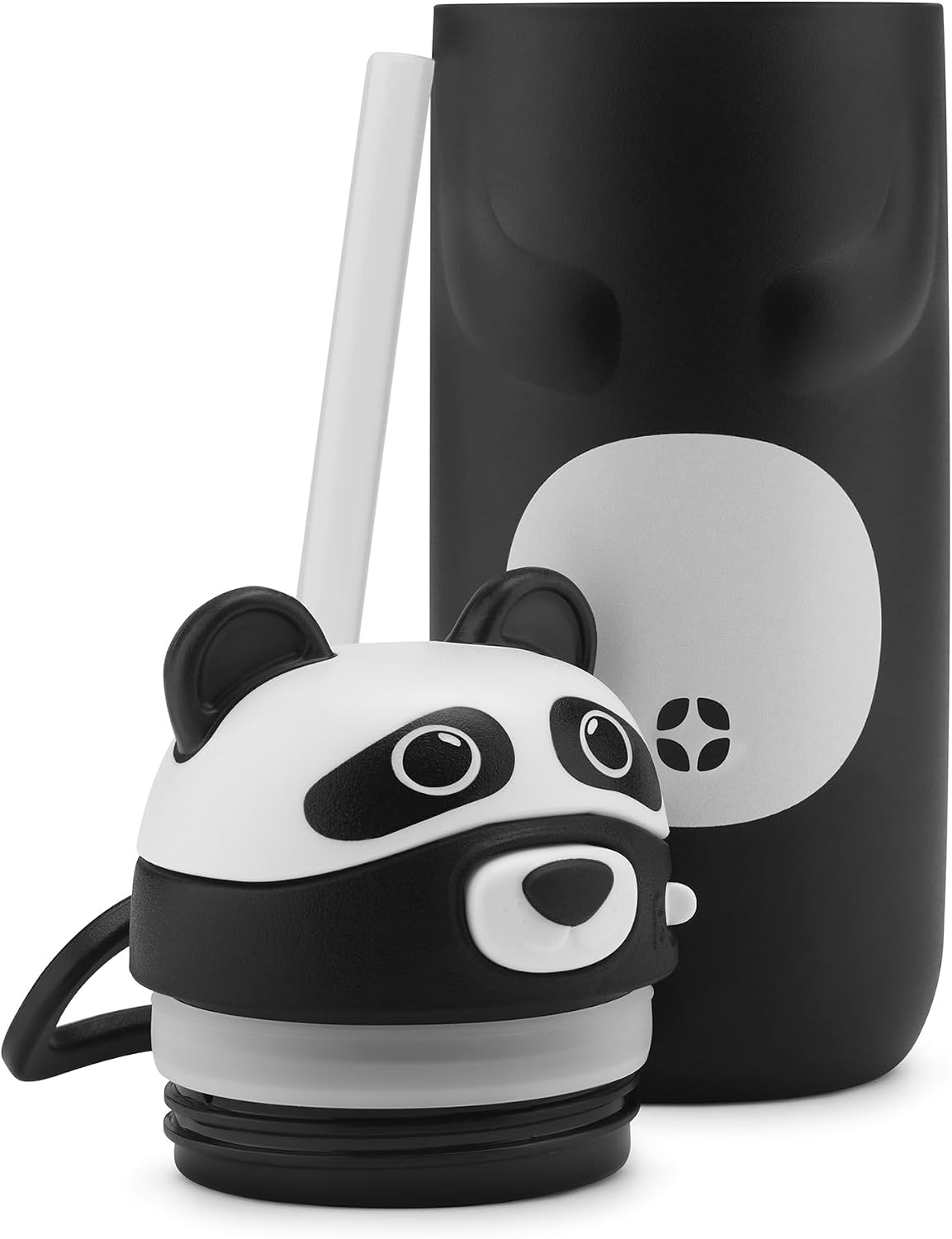 image:imageEllo Ellies 12oz Stainless Steel Leakproof Kids Water Bottle Firetruck Insulated kids water bottle with straw leakproof locking lid carry handle and stainless steel fun design for schoolPanda