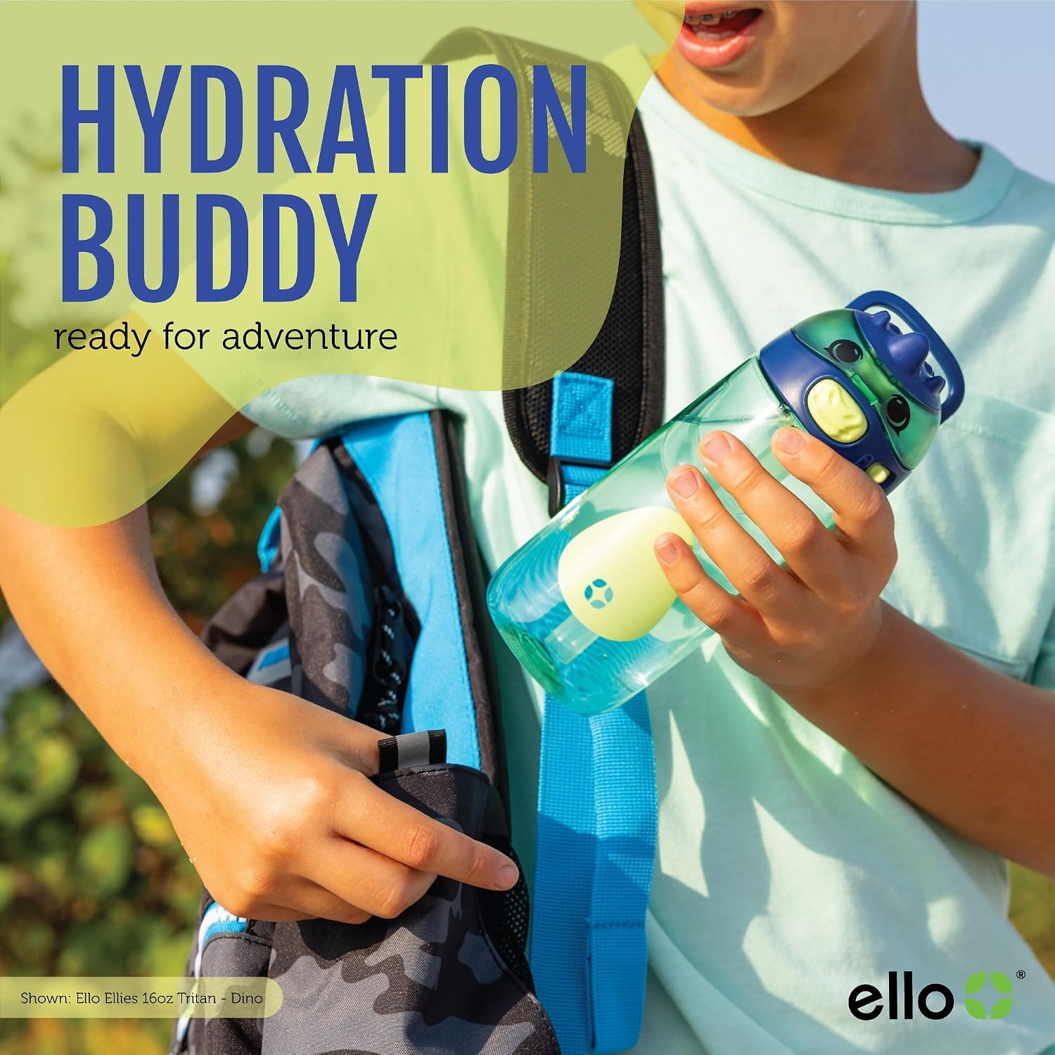 image:imageEllo Ellies 12oz Stainless Steel Leakproof Kids Water Bottle Firetruck Insulated kids water bottle with straw leakproof locking lid carry handle and stainless steel fun design for schoolDog