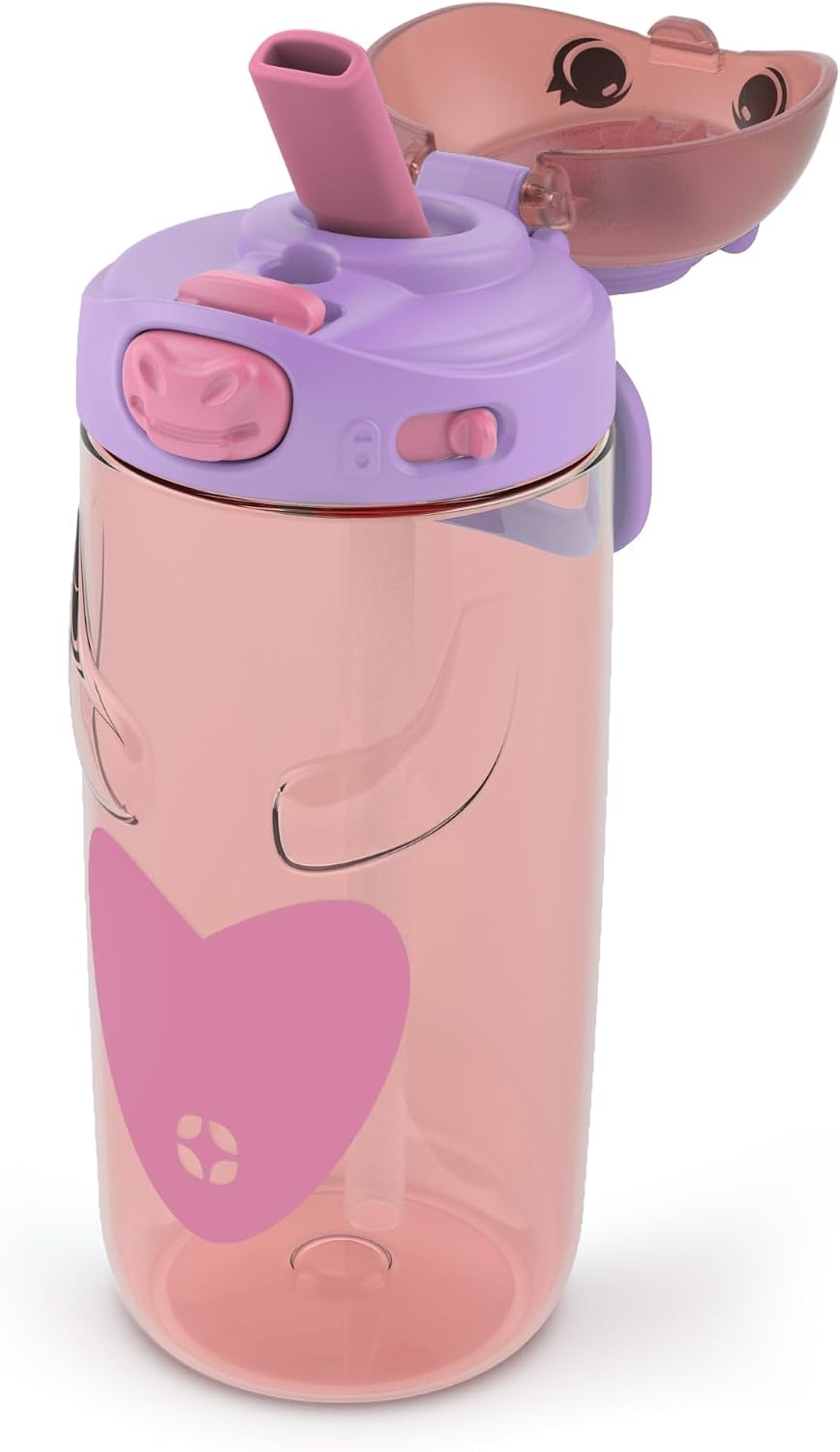 image:imageEllo Ellies 12oz Stainless Steel Leakproof Kids Water Bottle Firetruck Insulated kids water bottle with straw leakproof locking lid carry handle and stainless steel fun design for schoolUnicorn