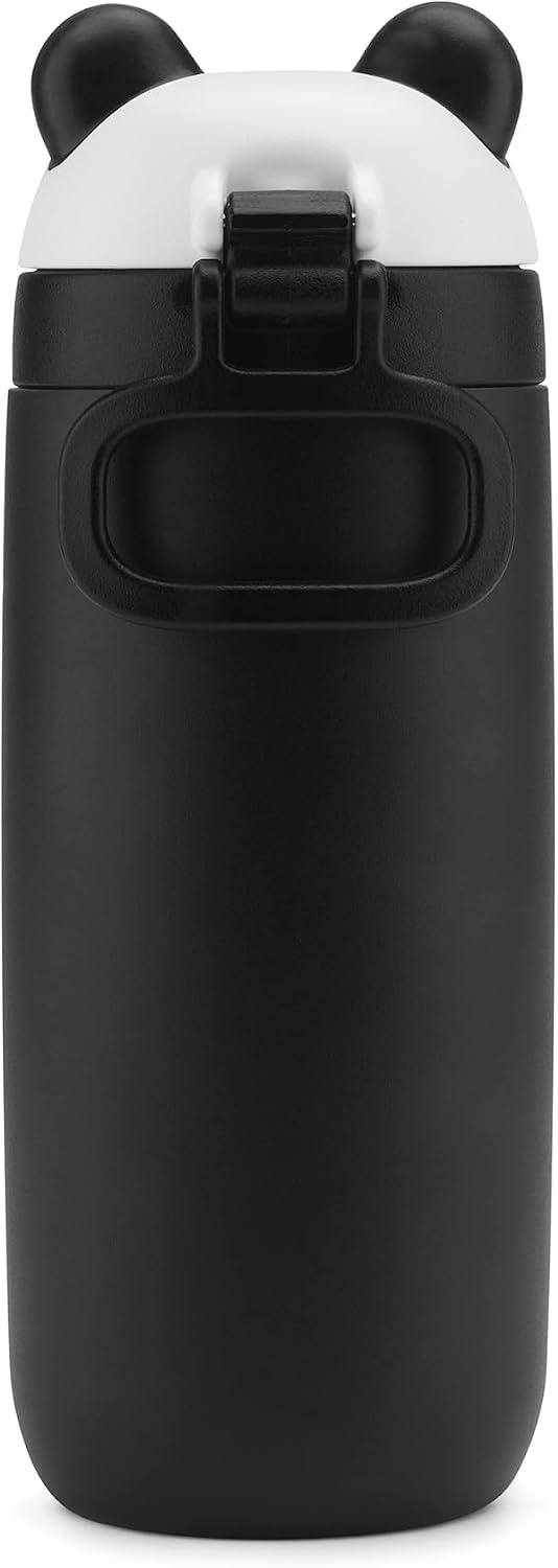 image:imageEllo Ellies 12oz Stainless Steel Leakproof Kids Water Bottle Firetruck Insulated kids water bottle with straw leakproof locking lid carry handle and stainless steel fun design for schoolPanda