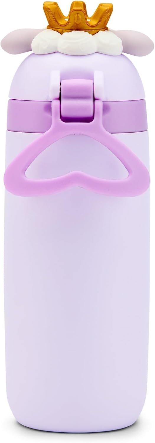 image:imageEllo Ellies 12oz Stainless Steel Leakproof Kids Water Bottle Firetruck Insulated kids water bottle with straw leakproof locking lid carry handle and stainless steel fun design for schoolLamb Princess