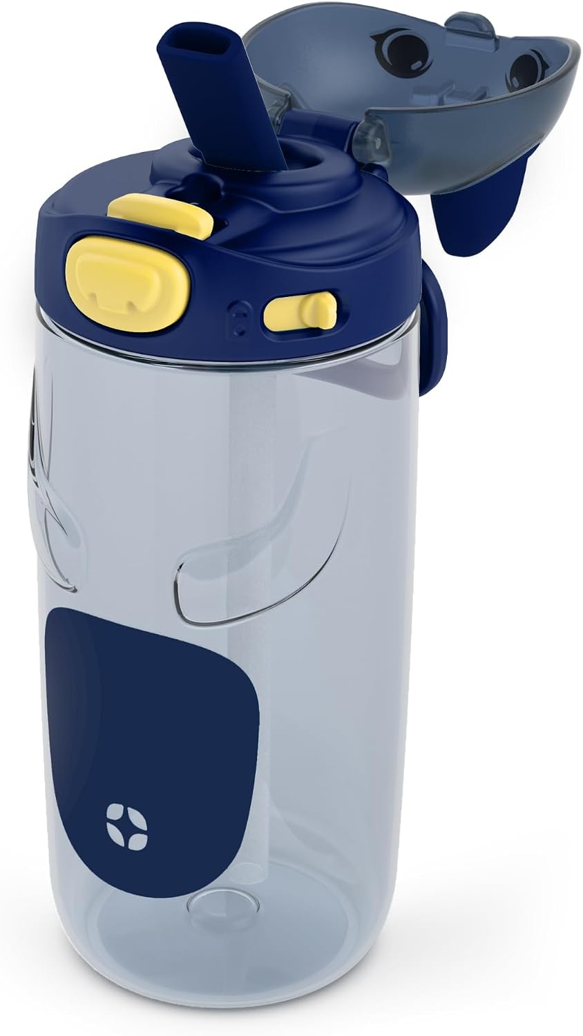 image:imageEllo Ellies 12oz Stainless Steel Leakproof Kids Water Bottle Firetruck Insulated kids water bottle with straw leakproof locking lid carry handle and stainless steel fun design for schoolDog
