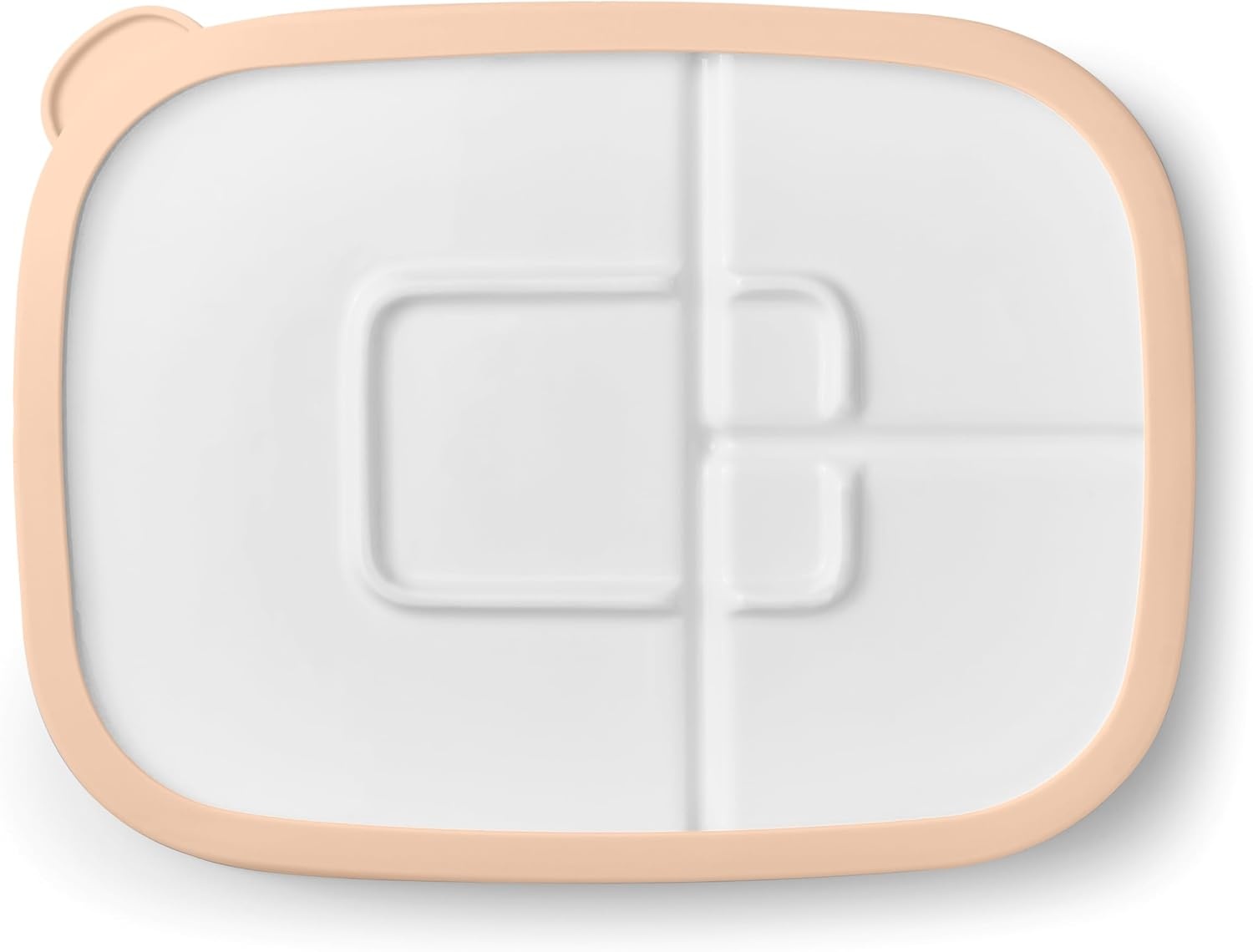 image:imageEllo Clean Start Toddler Dinner Plate 2 Pack BPAFree Ceramic Plates with Divider amp Silicone Sleeve for BabiesToddlers Microwave amp Dishwasher Safe High Chair Friendly Cashmere PinkDuneCashmere Pink