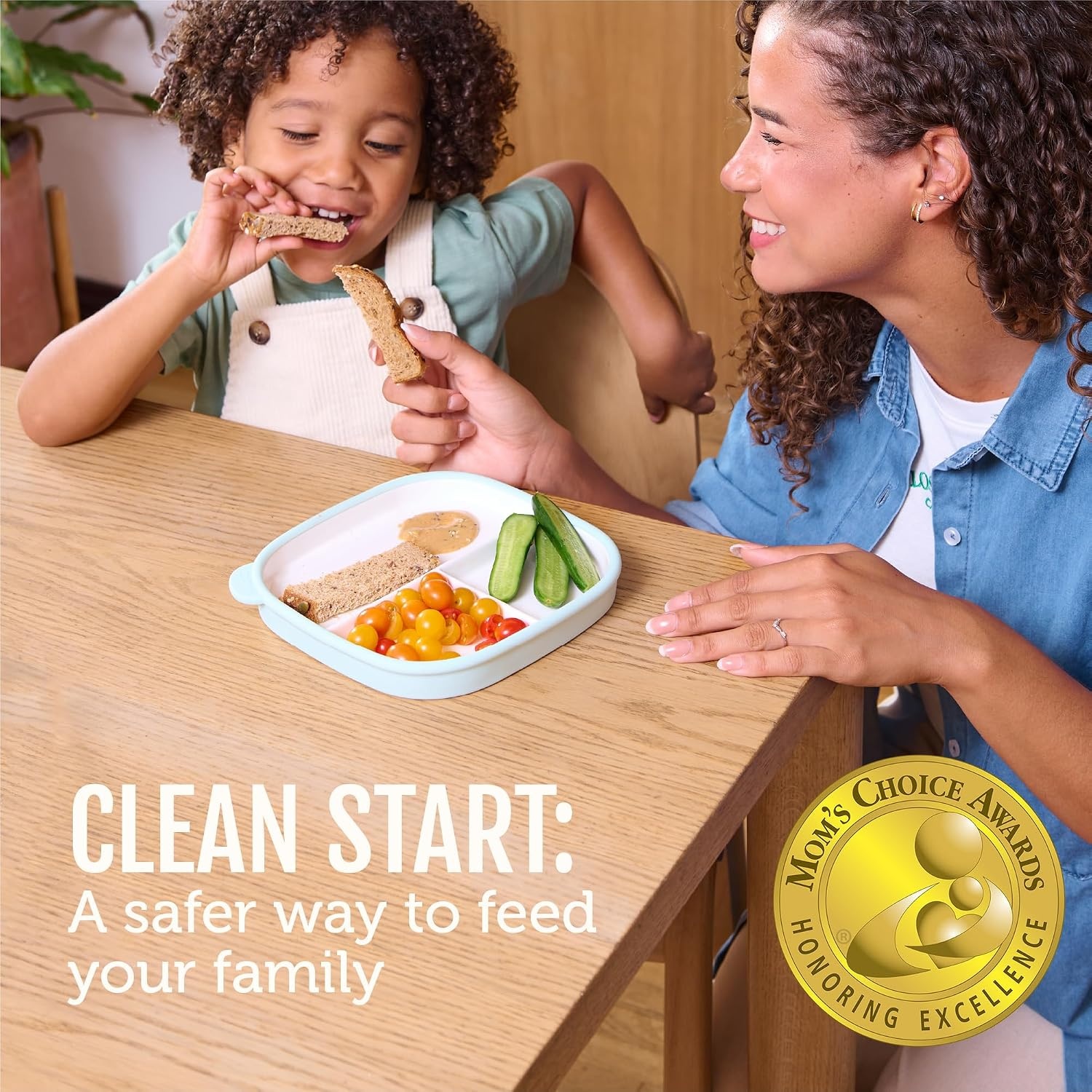 image:imageEllo Clean Start Toddler Dinner Plate 2 Pack BPAFree Ceramic Plates with Divider amp Silicone Sleeve for BabiesToddlers Microwave amp Dishwasher Safe High Chair Friendly Cashmere PinkDuneCashmere Pink