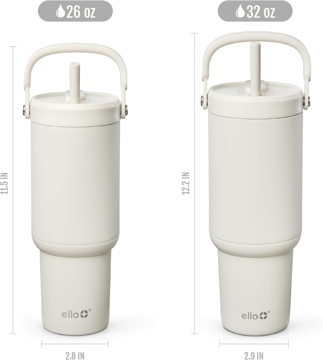 image:imageEllo Oasis Go 32oz Tumbler with Top Handle and Retracting Straw Reusable Insulated Stainless Steel Cup 100 Leakproof Water Bottle 24 Hours Cold Cup Holder Friendly For Travel Black LaceMineral