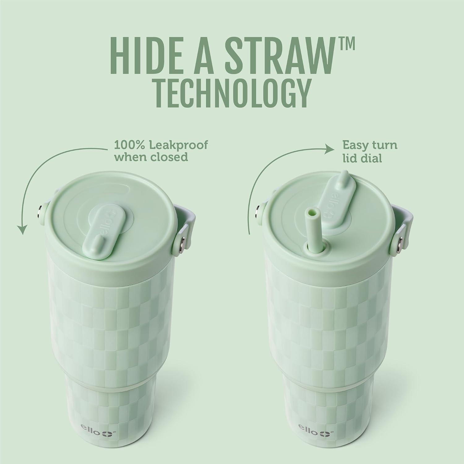 image:imageEllo Oasis Go 32oz Tumbler with Top Handle and Retracting Straw Reusable Insulated Stainless Steel Cup 100 Leakproof Water Bottle 24 Hours Cold Cup Holder Friendly For Travel Red VelvetJadeglow