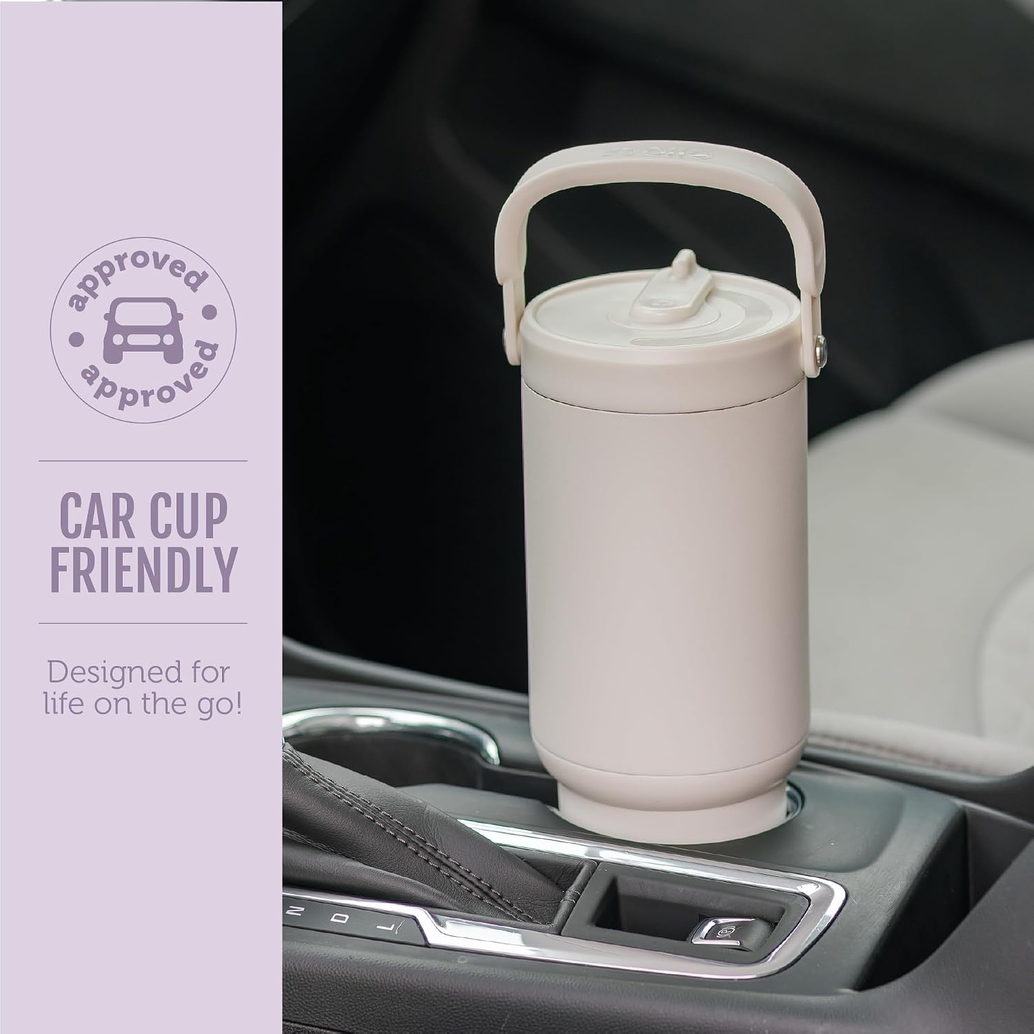 image:imageEllo Oasis Go 32oz Tumbler with Top Handle and Retracting Straw Reusable Insulated Stainless Steel Cup 100 Leakproof Water Bottle 24 Hours Cold Cup Holder Friendly For Travel Black LaceDaisies