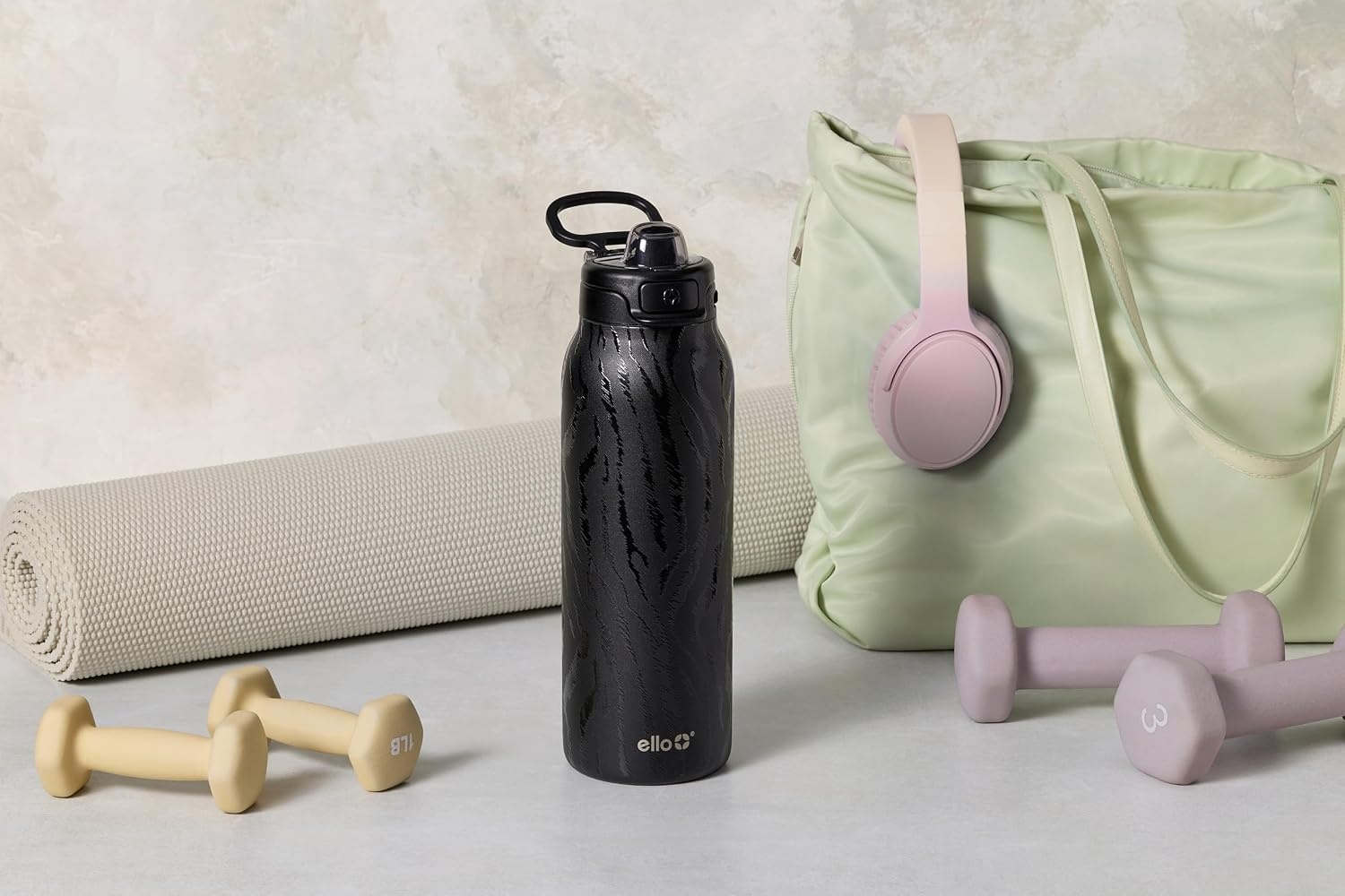 image:imageEllo Pop amp Fill Insulated Stainless Steel Water Bottle with Quick Fill Lid Leakproof Locking Sip or Chug Spout BPAFree Double Wall Vacuum Insulated for Sports Travel amp School 22oz 32oz 40ozZebra