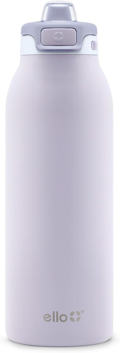 image:imageEllo Pop amp Fill Insulated Stainless Steel Water Bottle with Quick Fill Lid Leakproof Locking Sip or Chug Spout BPAFree Double Wall Vacuum Insulated for Sports Travel amp School 22oz 32oz 40ozAurora