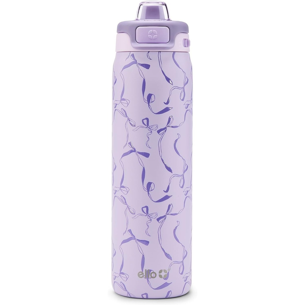 image:imageEllo Pop amp Fill Insulated Stainless Steel Water Bottle with Quick Fill Lid Leakproof Locking Sip or Chug Spout BPAFree Double Wall Vacuum Insulated for Sports Travel amp School 22oz 32oz 40ozTake a Bow