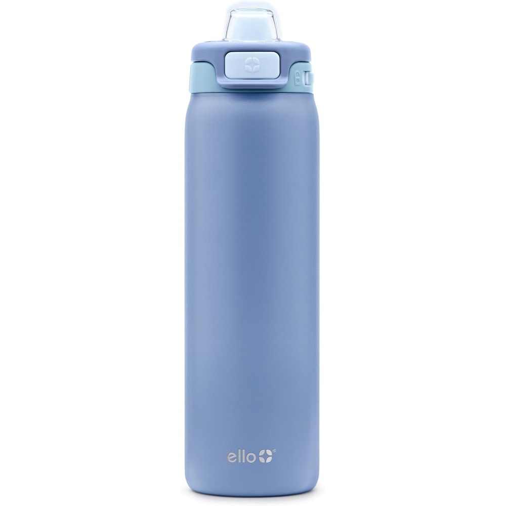 image:imageEllo Pop amp Fill Insulated Stainless Steel Water Bottle with Quick Fill Lid Leakproof Locking Sip or Chug Spout BPAFree Double Wall Vacuum Insulated for Sports Travel amp School 22oz  32oz  40ozRaincloud