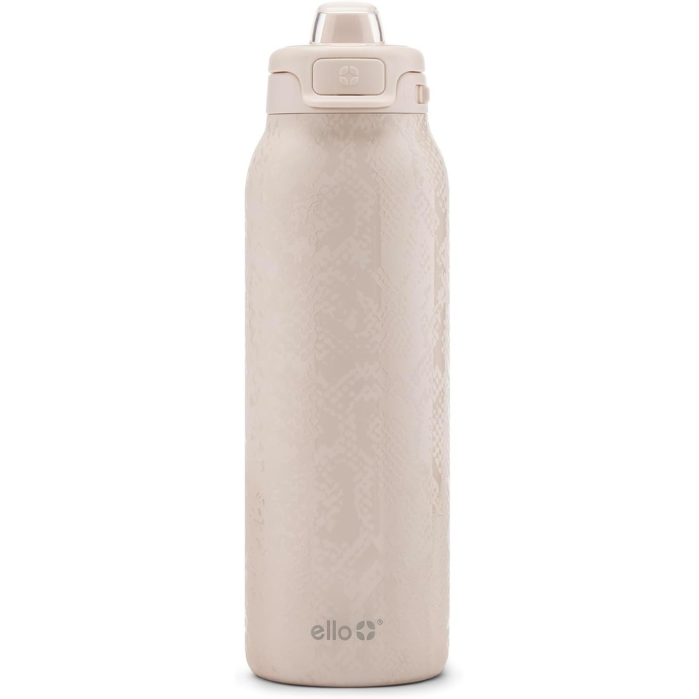 image:imageEllo Pop amp Fill Insulated Stainless Steel Water Bottle with Quick Fill Lid Leakproof Locking Sip or Chug Spout BPAFree Double Wall Vacuum Insulated for Sports Travel amp School 22oz  32oz  40ozPython