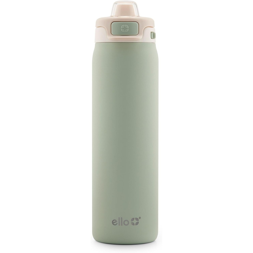 image:imageEllo Pop amp Fill Insulated Stainless Steel Water Bottle with Quick Fill Lid Leakproof Locking Sip or Chug Spout BPAFree Double Wall Vacuum Insulated for Sports Travel amp School 22oz  32oz  40ozPistachio