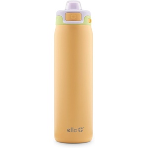 Ello Pop & Fill Insulated Stainless Steel Water Bottle with Quick Fill Lid, Leakproof Locking, Sip or Chug Spout, BPA-Free, Double Wall Vacuum Insulated for Sports, Travel & School- 22oz / 32oz / 40oz(Sunset Meadow)