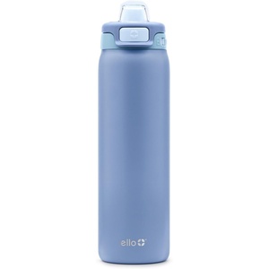 Ello Pop & Fill Insulated Stainless Steel Water Bottle with Quick Fill Lid, Leakproof Locking, Sip or Chug Spout, BPA-Free, Double Wall Vacuum Insulated for Sports, Travel & School- 22oz / 32oz / 40oz(Raincloud)