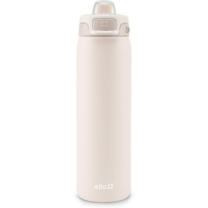 Ello Pop & Fill Insulated Stainless Steel Water Bottle with Quick Fill Lid, Leakproof Locking, Sip or Chug Spout, BPA-Free, Double Wall Vacuum Insulated for Sports, Travel & School- 22oz / 32oz / 40oz(Tonal Cream)
