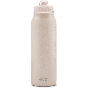 Ello Pop & Fill Insulated Stainless Steel Water Bottle with Quick Fill Lid, Leakproof Locking, Sip or Chug Spout, BPA-Free, Double Wall Vacuum Insulated for Sports, Travel & School- 22oz / 32oz / 40oz(Python)